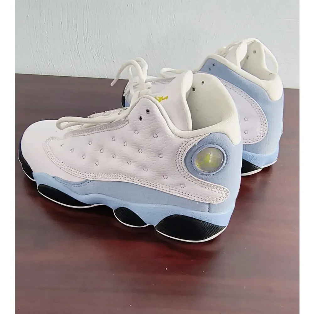 Air Jordan 13 Retro Sneakers White Blue Suede Youth Size 2.5Y DJ3005-170